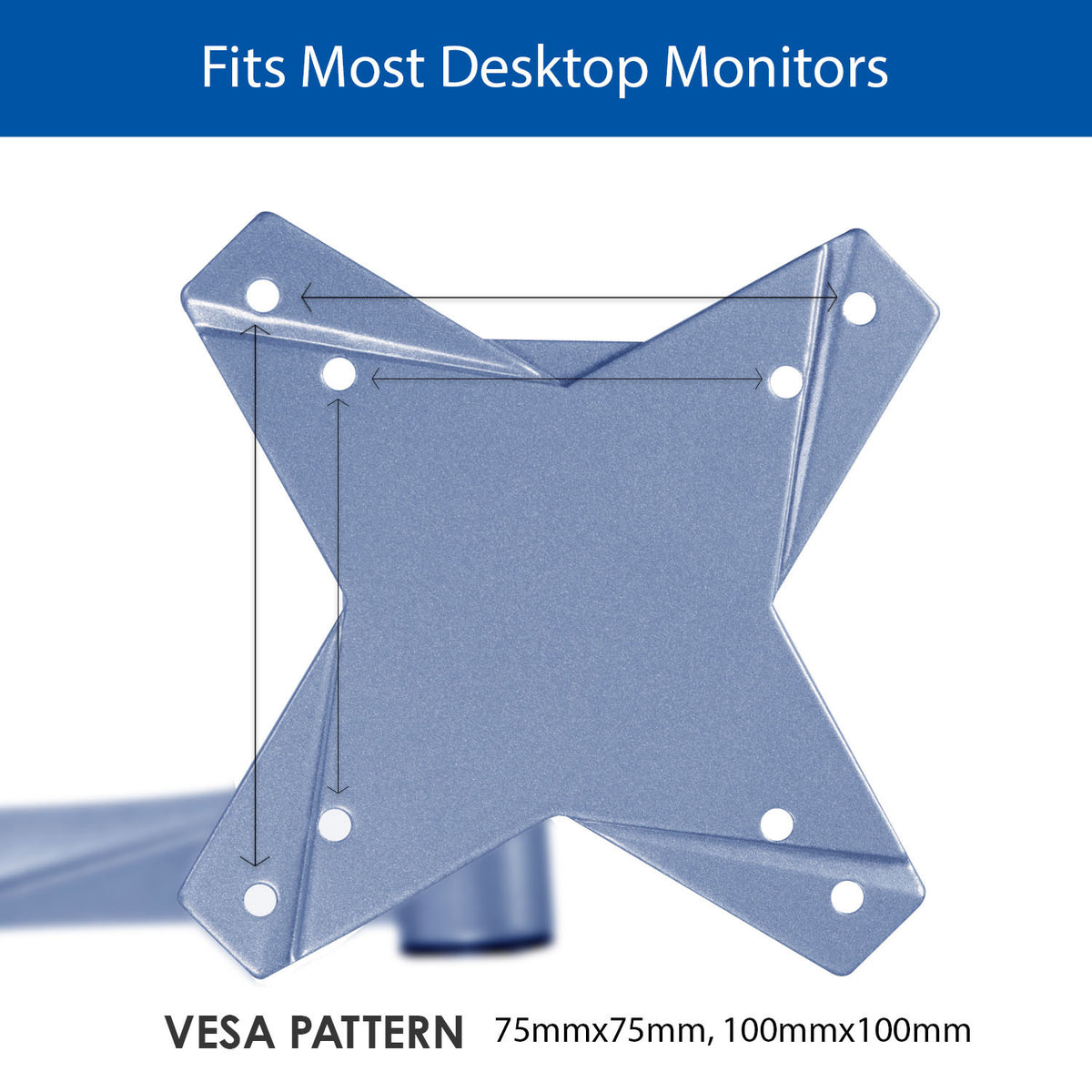 QualGear 3 Way Articulating Dual Desk Mount Desktop Monitor