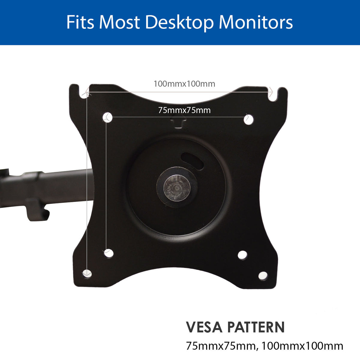QualGear 3-Way Articulating Dual Monitor Desk Mount 