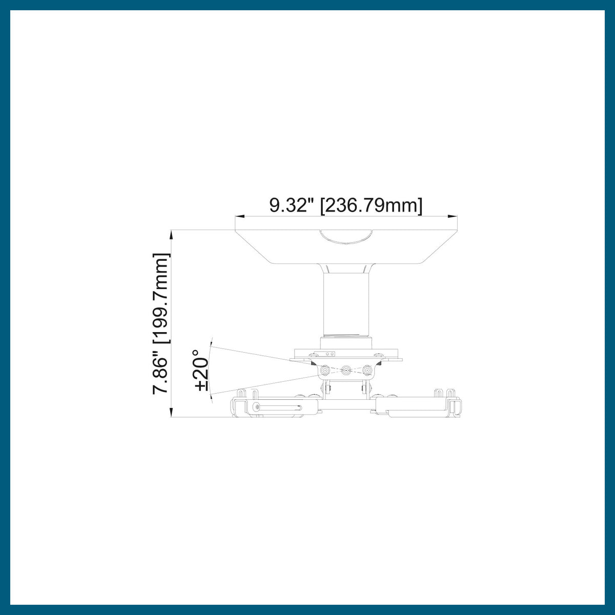 QualGear projector mount kit black.