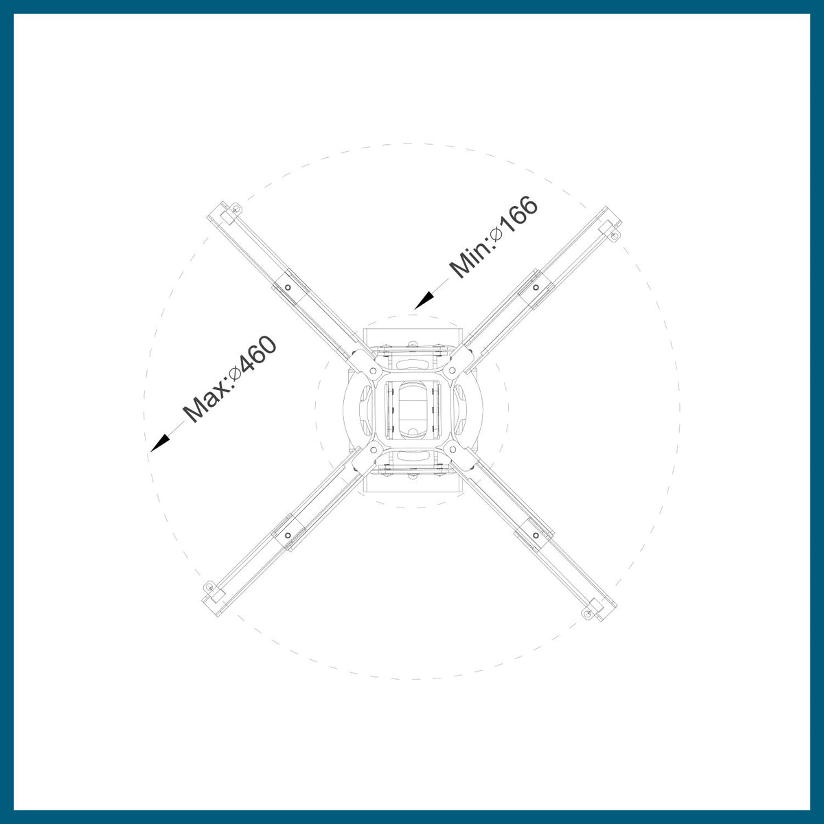 QualGear sloped ceiling projector mount kit white.