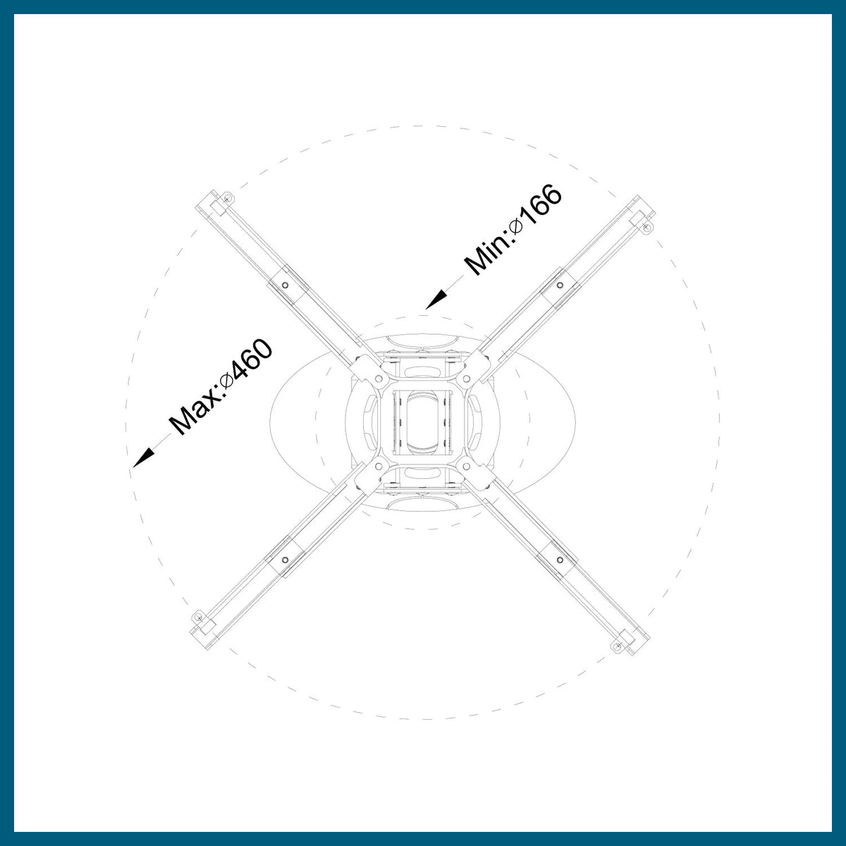 QualGear projector mount kit black.