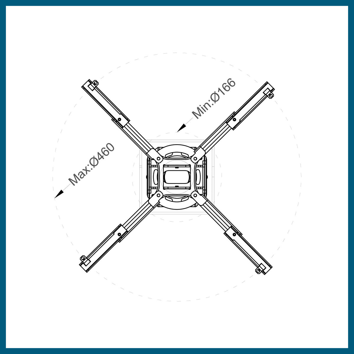 QualGear truss projector mount kit black.