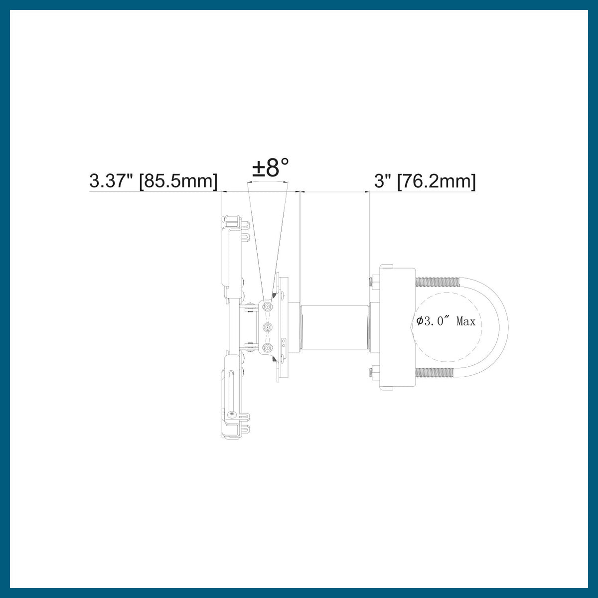 QualGear truss projector mount kit black.