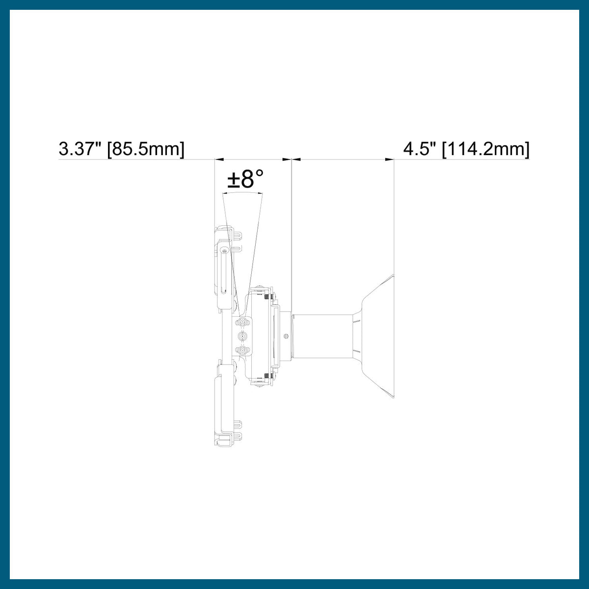 QualGear projector ceiling mount kit single joist white.