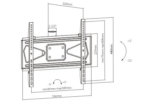 QG-PRO-TVCM specifications diagram