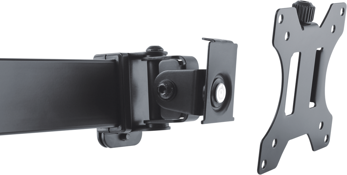 Star Ergonomics showing detachable monitor mount, black 