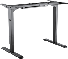 QualGear star ergonomics 3-Stage reverse dual motor electric sit-stand desk frame black tabletop not included.