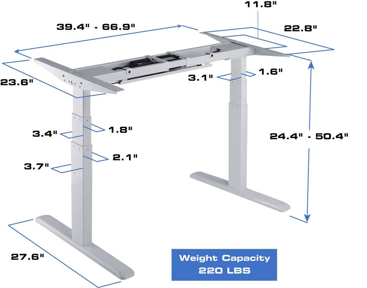 Electric Sit Stand Desk Specifications 
