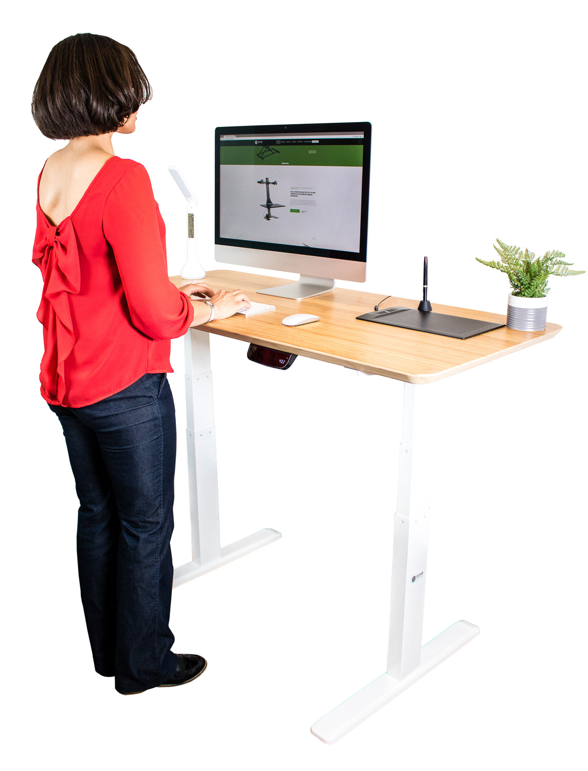 Electric Sit Stand Desk - Standing Image 