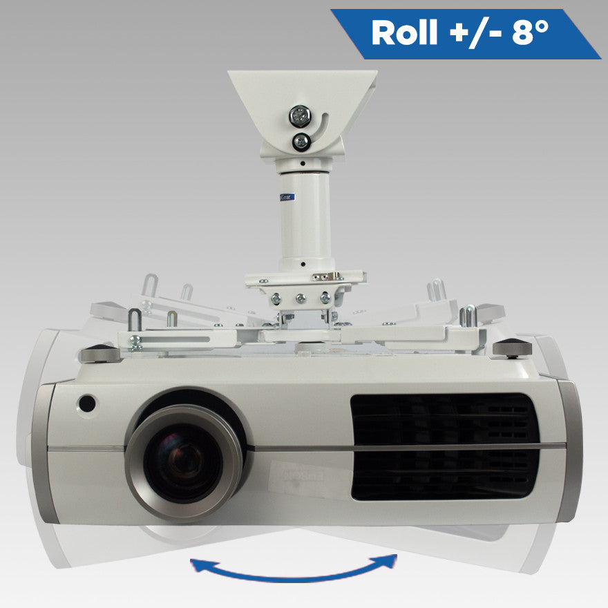 QualGear sloped ceiling projector mount kit white.