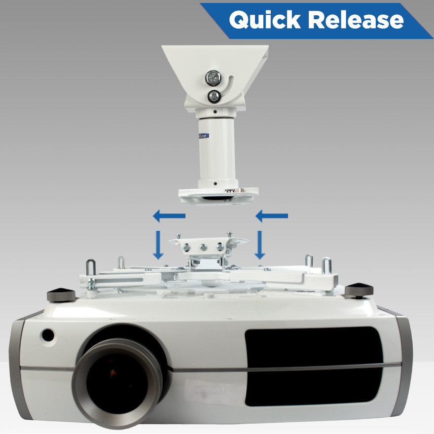QualGear sloped ceiling projector mount kit black.