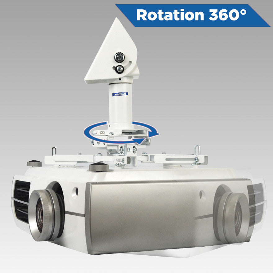 QualGear sloped ceiling projector mount kit white.