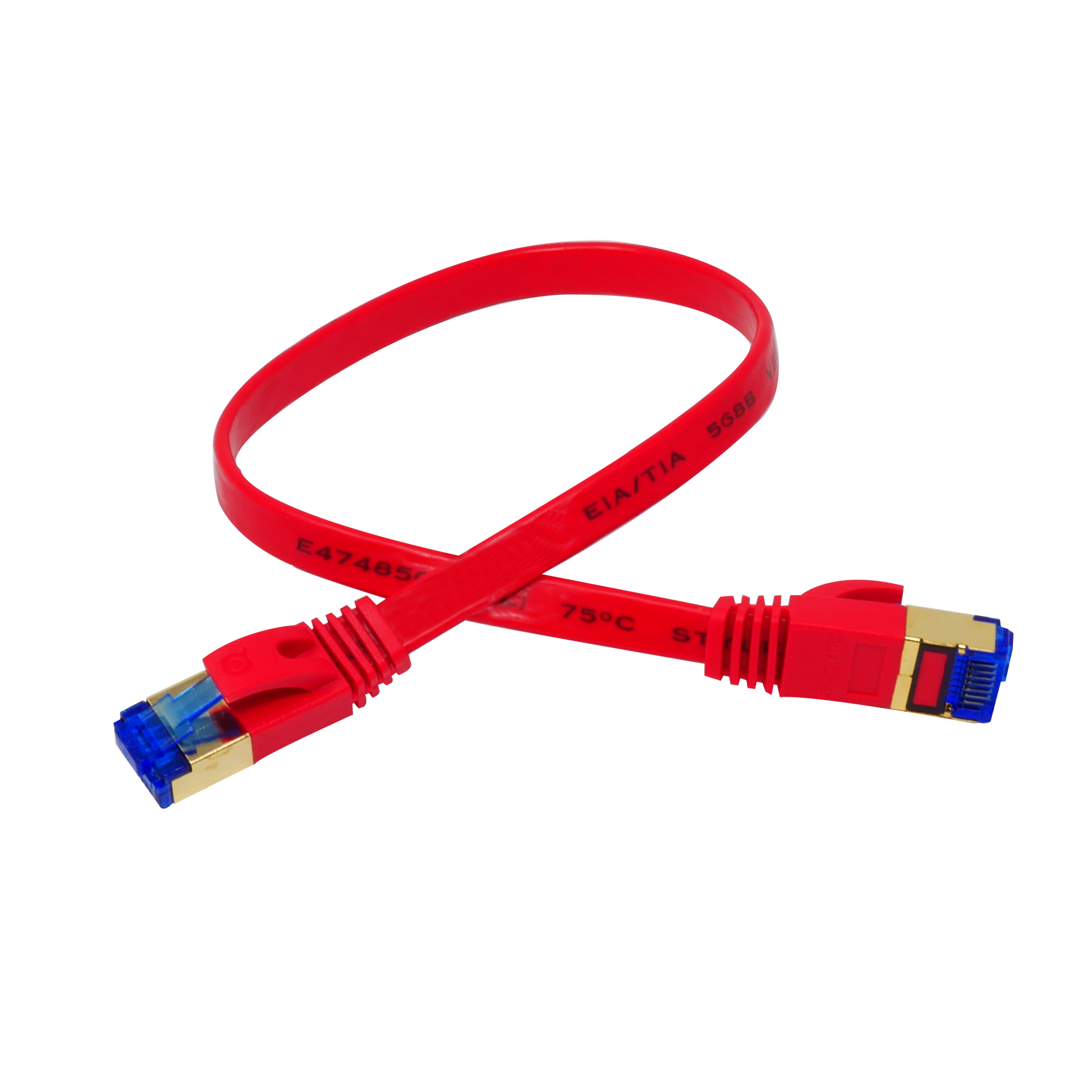 Network-cables-QualGear QG-CAT7F-1FT-RED CAT 7 S/FTP Ethernet Cable Length
