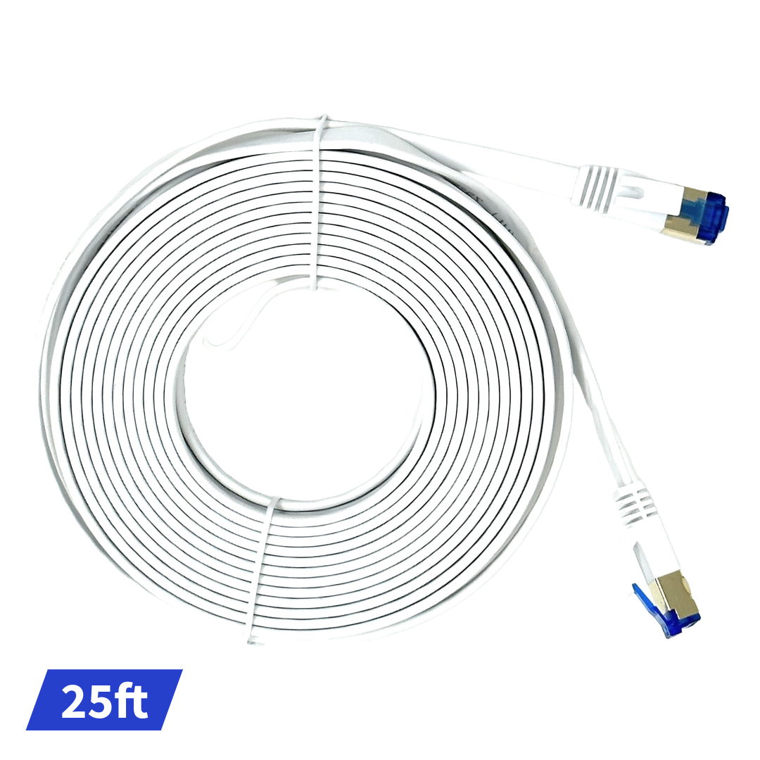 Cat7 Ethernet Cable 30m Category 7 Flat Rj45 High Speed 10gbps